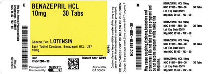BENAZEPRIL HCL TB 40MG 100