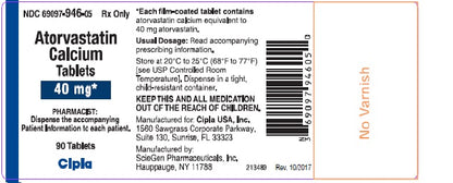 ATORVASTATIN CALCIUM TB 20MG 90