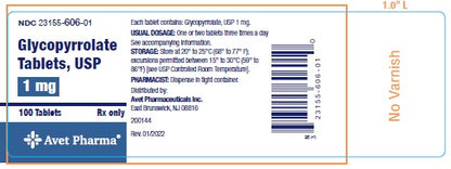 GLYCOPYRROLATE TB 1MG 100