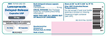 LANSOPRAZOLE CP 30MG 500 DR