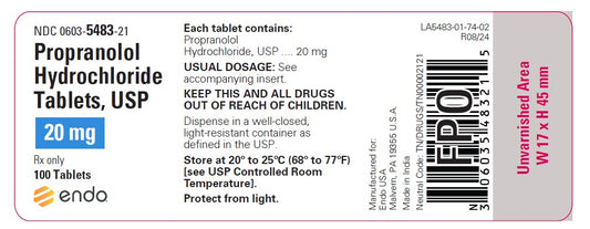 PROPRANOLOL TB 80MG 100