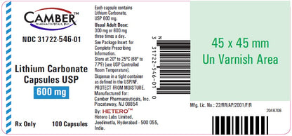 LITHIUM CARB CP 300MG 100