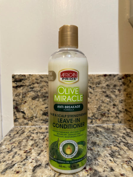 African Pride Olive Miracle Conditioner Leave-In 15oz Jar