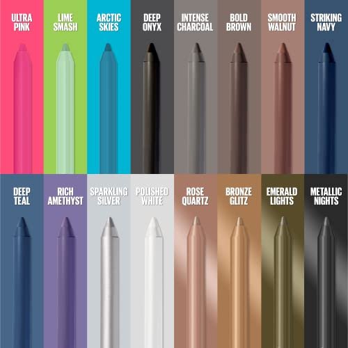 MAYBELLINE New York Tattoo Studio Sharpenable Gel Pencil Longwear Eyeliner Makeup, Metallic Nights, 0.04 oz.