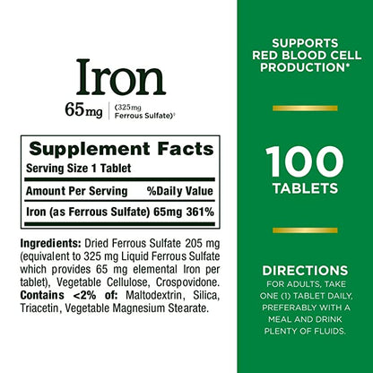 IRON 65MG TB 120