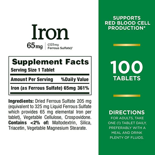 IRON 65MG TB 120
