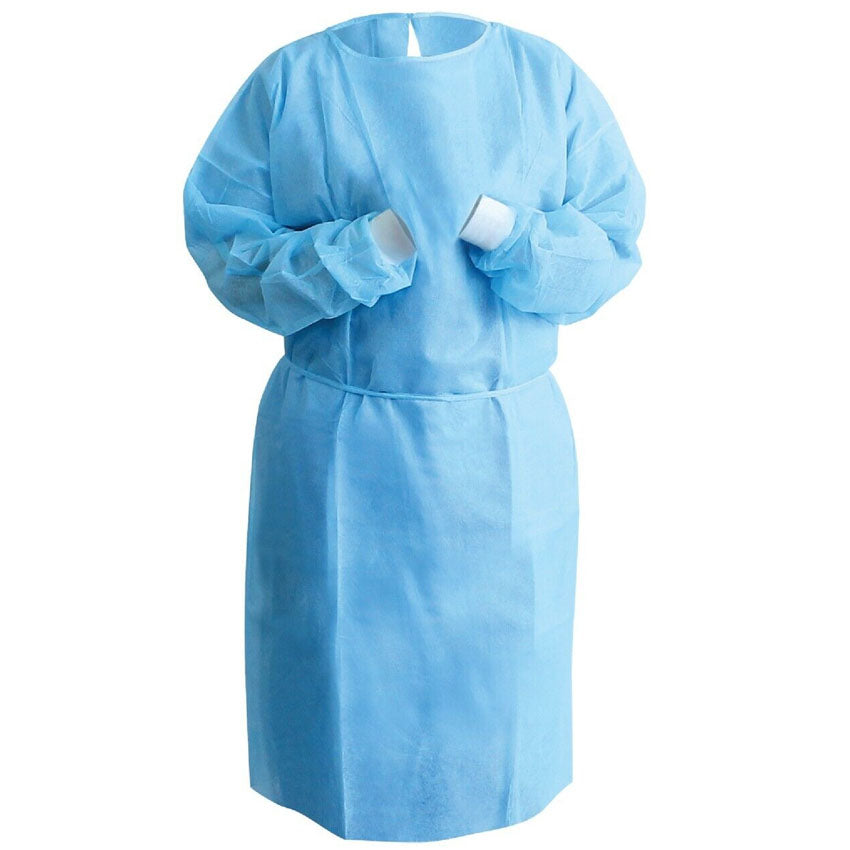 ISOLATION GOWN W/ SLEEVES LG 10 DS