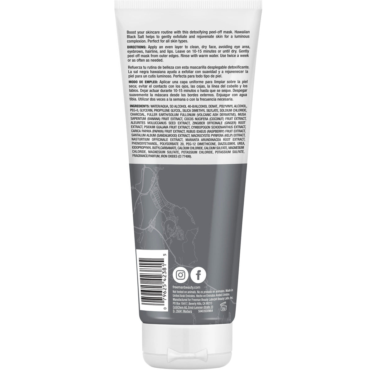 Freeman Facial Hawaiian Black Salt Peel-Off Mask 6oz