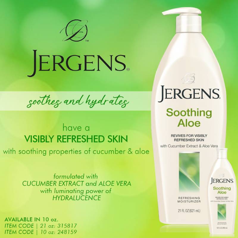 Jergens Soothing Aloe 21oz Refreshing Moisturizer Lotion