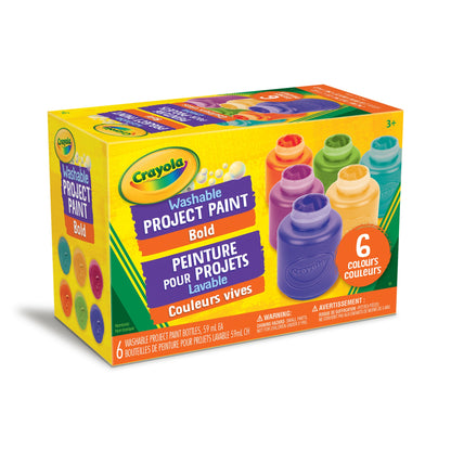 Crayola Washable Metallic Project Paint, 6 count