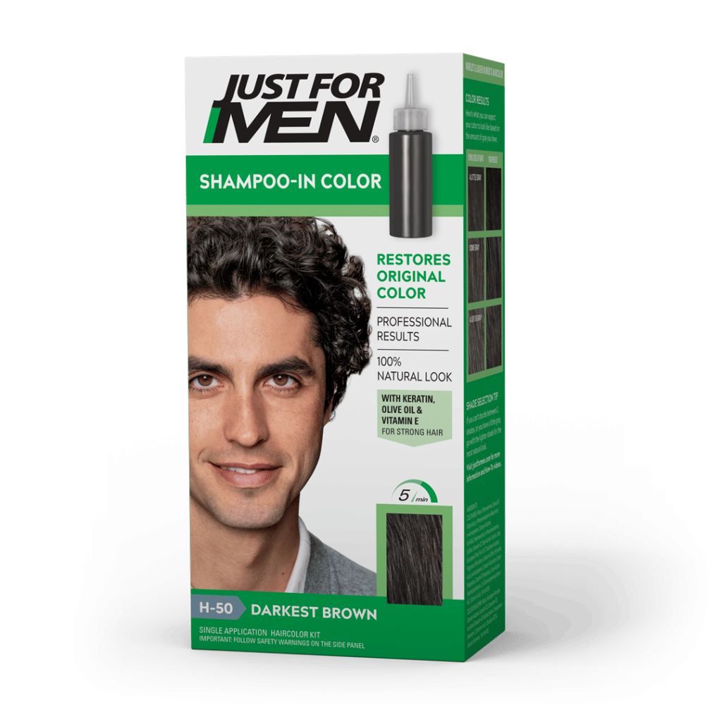 Just For Men Shampoo-In #H-50A Haircolor Darkest Brown/Black