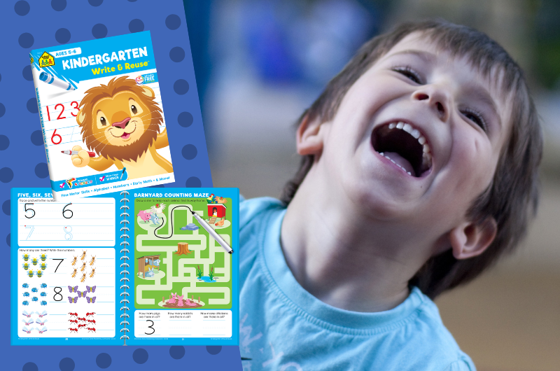 School Zone Printing Fun! Write & Reuse Workbook