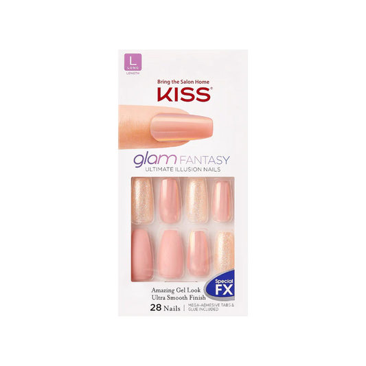 KISS Glam Premium Faux Nails - Pink Sugar