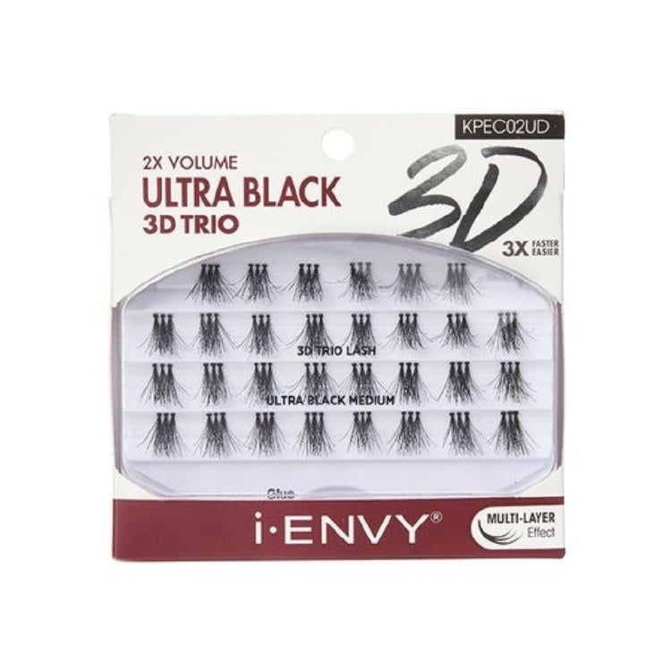 Kiss I Envy Ultra Black 3D Trio Medium 2X Volume Lashes