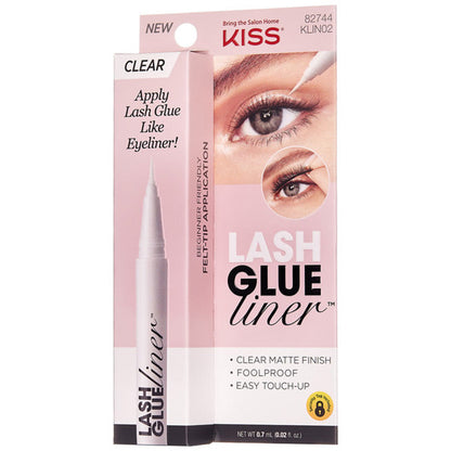 KISS Products Lash GLUEliner False Eyelashes Starter Kit - Clear - 5ct