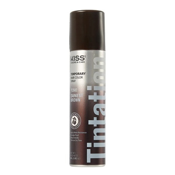 Kiss Tintation Temporary Color Spray Darkest Brown 11.5oz