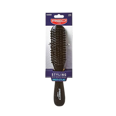 Kiss Red Brush Styling Bristles (6in) Boar (Hard)