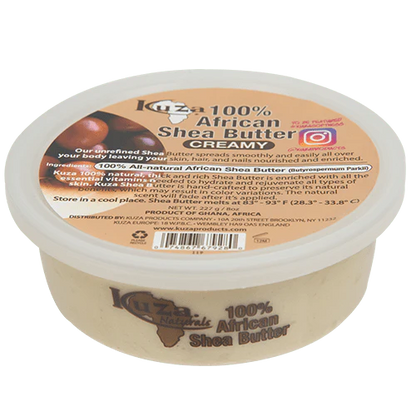Kuza 100% Pure African Shea Butter - Creamy, 8 oz