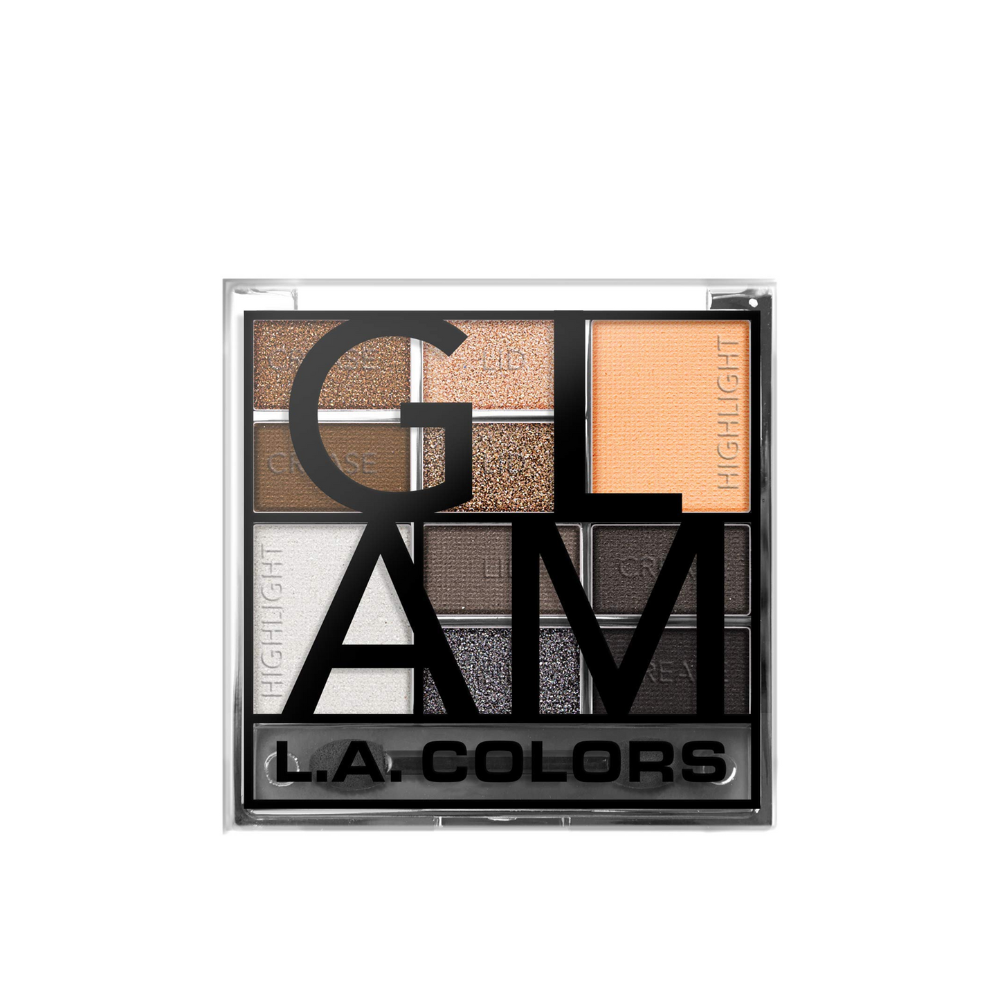 L.A. Colors Color Block 10-Color Eyeshadow Palette - Cool
