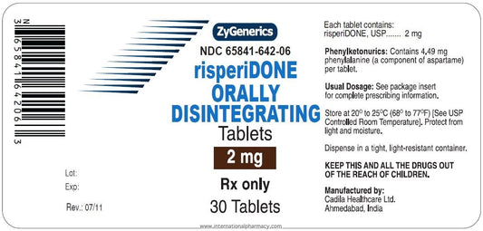 RISPERIDONE TD 0.5MG7X4UD ODT BPK