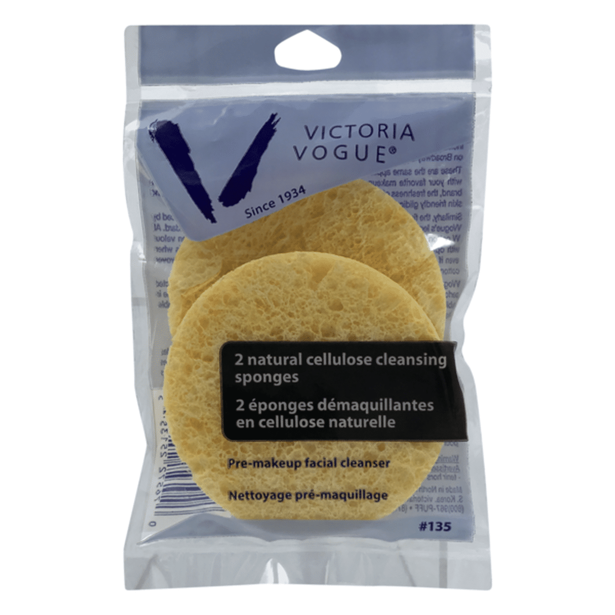 Victoria Vogue Natural Cellulose Cleansing Sponges