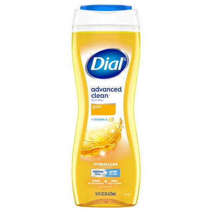 Dial Body Wash Gold 16oz Advanced Clean+Vitamin-E
