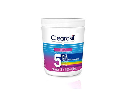 Clearasil Ultra 5 In 1 Pads 90 Count Jar