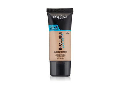 L'ORÉAL PARIS Infallible Pro-Glow Foundation, 207 Sand Beige, 1 fl. oz.