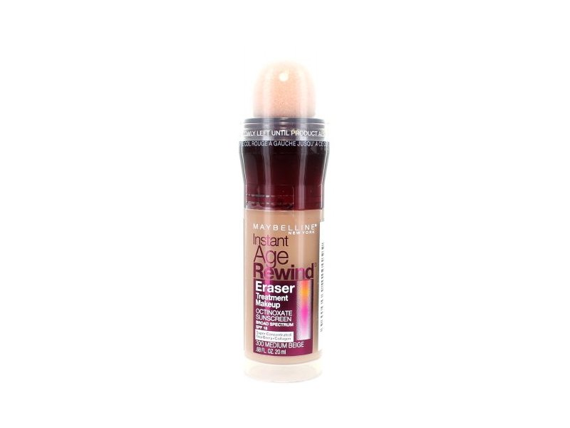 MAYBELLINE New York Instant Age Rewind Eraser Treatment Makeup, 300 Medium Beige, 0.68 oz