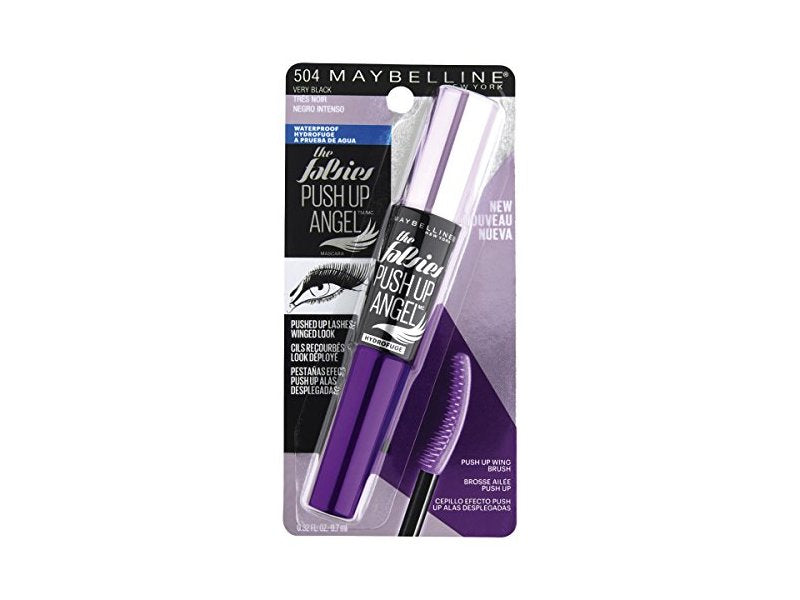 MAYBELLINE New York The Falsies Push Up Angel Waterproof Mascara, 504 Very Black, 0.32 oz