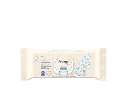 Aveeno Baby Wipes 64 Count Sensitive
