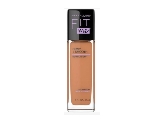MAYBELLINE New York Fit Me Dewy + Smooth Foundation Makeup, 330 Toffee, 1 oz