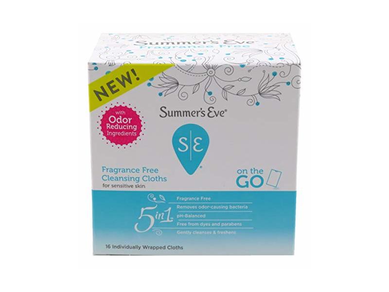 Summers Eve Cleansing Cloths 16 Count Fragrance-Free