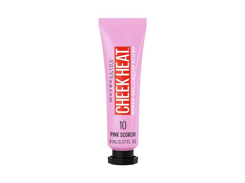 MAYBELLINE New York Cheek Heat Gel-Cream Blush, 010 Pink Scorch, 0.27 oz