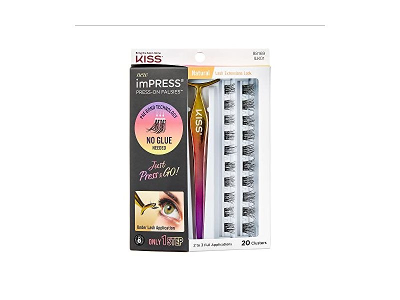 Kiss Lash Impress Press-On Falsies Natural 20 Clusters