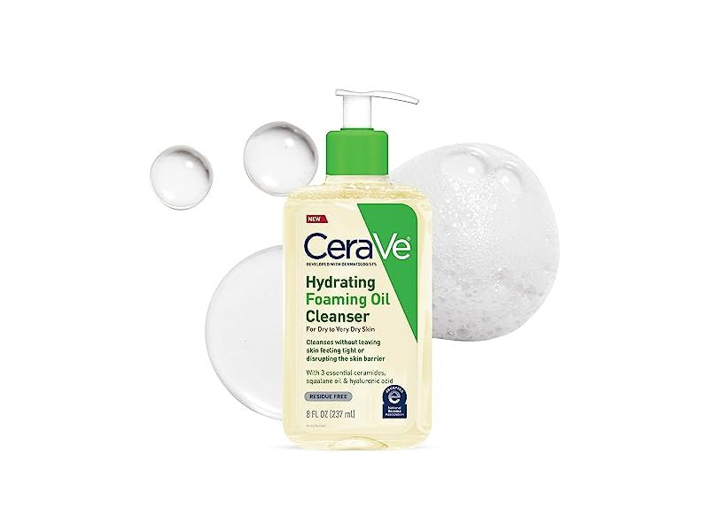 CeraVe Hydrating Foaming Oil Face Cleanser, 8 oz