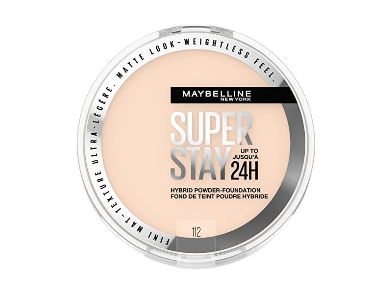 MAYBELLINE New York Super Stay Up To 24Hr Hybrid Powder-Foundation, 112, 0.21 oz
