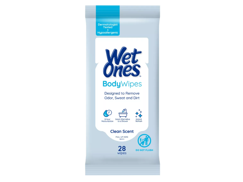 Wet Ones Body Wipes Clean Scent 28 Count (6in)