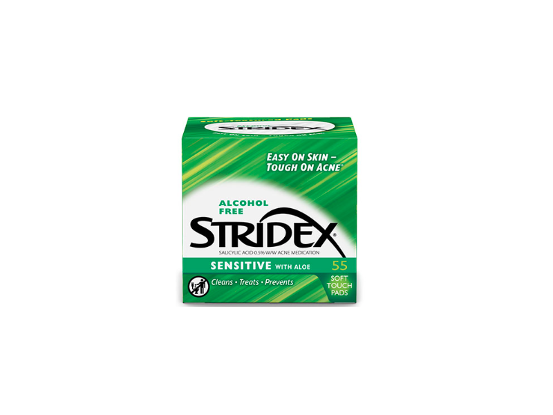 STRIDEX SENSITVE SKIN ALOE MILD PAD 55CT