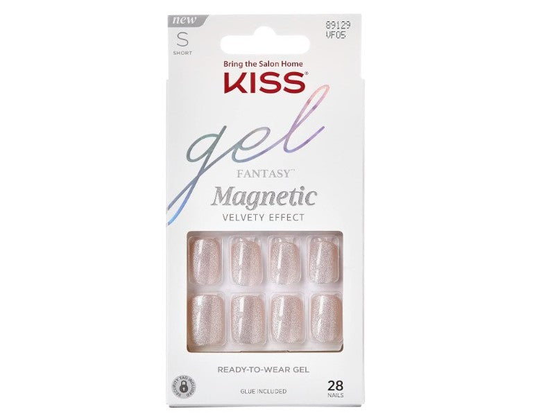 Kiss Gel Fantasy Magnetic Velvety Effect 28 Count Short