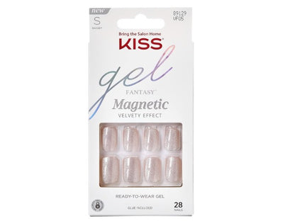 Kiss Gel Fantasy Magnetic Velvety Effect 28 Count Short