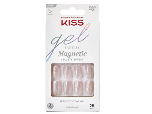 Kiss Gel Fantasy Magnetic Velvety Effect 28 Count Short