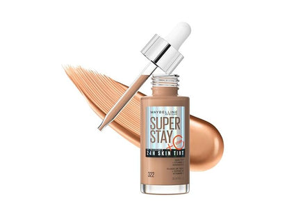 MAYBELLINE New York Super Stay Long-Lasting Skin Tint with Vitamin C, 322, 1 oz