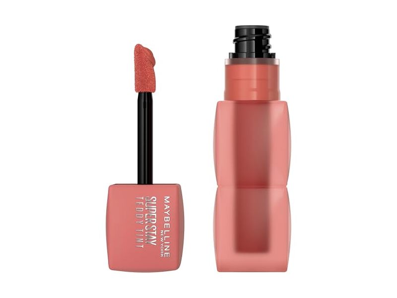 MAYBELLINE New York Super Stay Teddy Tint Liquid Lip Tint, Skinny Dip, 0.17 oz