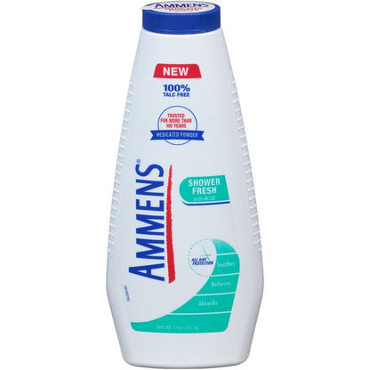 Ammens Body Powder Shower Fresh Talc Free 11oz