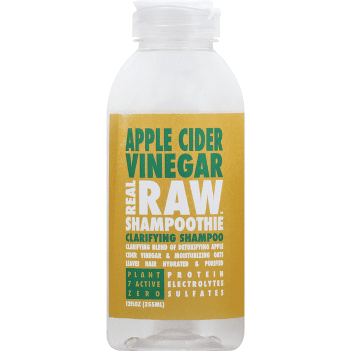 Real Raw Shampoo Apple Cider Vinegar Clarifying 12oz