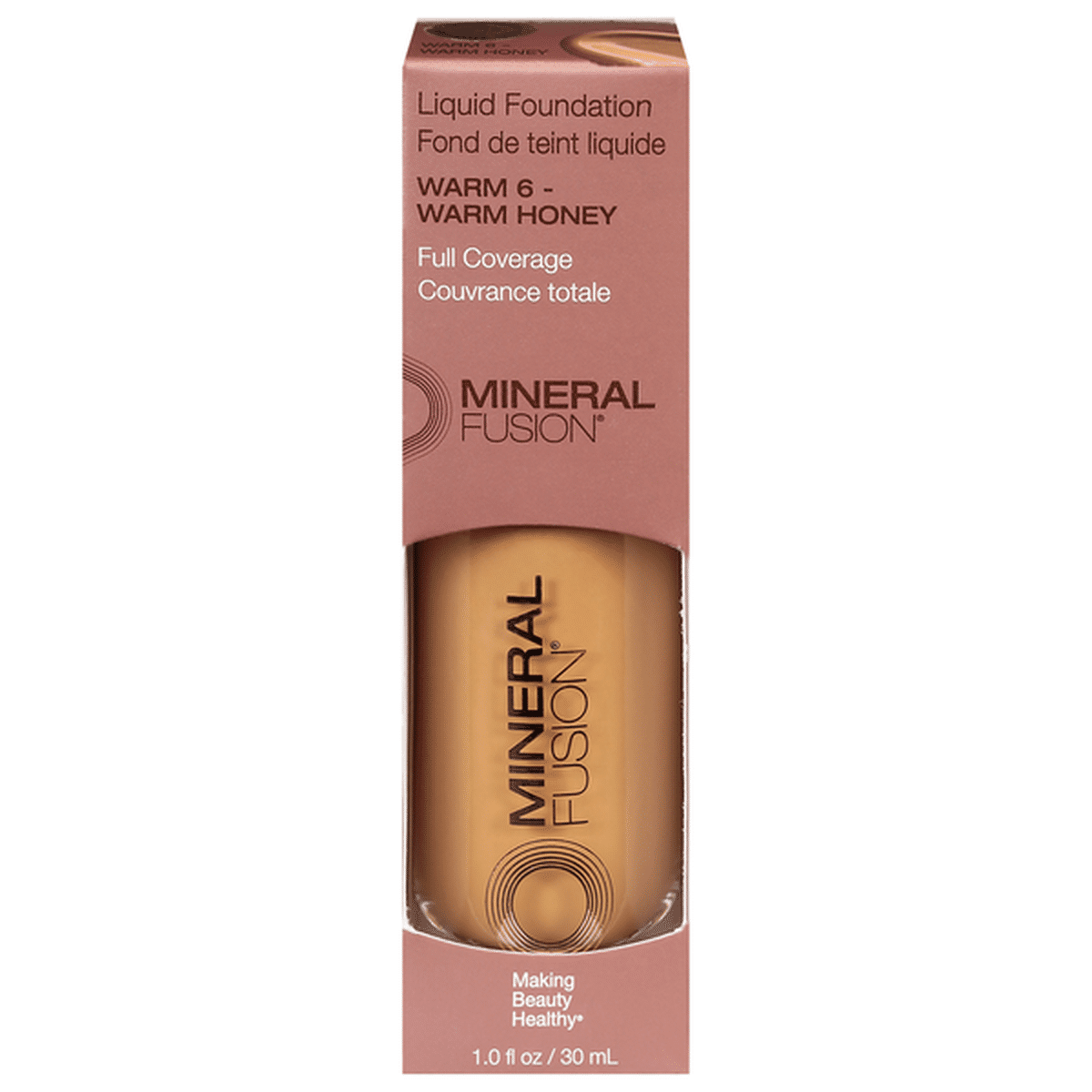 Mineral Fusion Liquid Foundation - Warm 6, Warm Honey