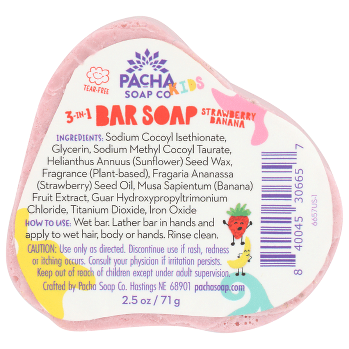 Pacha Soap Co BAR SOAP, KIDS 3 IN 1