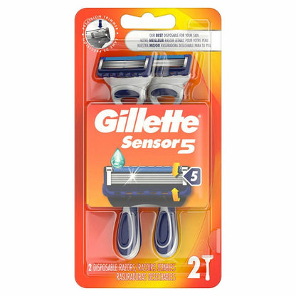 Gillette Mens Sensor 3 Cool Razor Disposable 5 Count