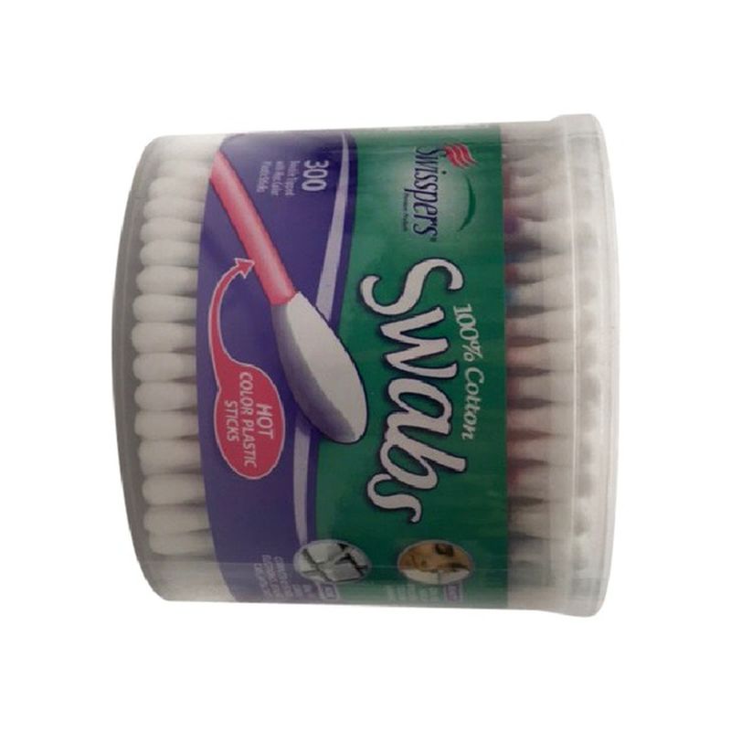 Swisspers Cotton Swabs 500 Count Hot Color Plastic Stick